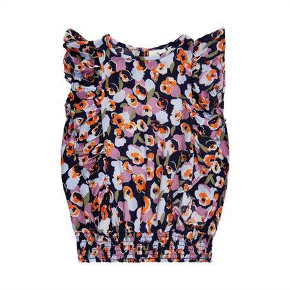 The New top - blomster/navy